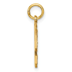 10ky Casted Medium Diamond-cut Number 9 Charm