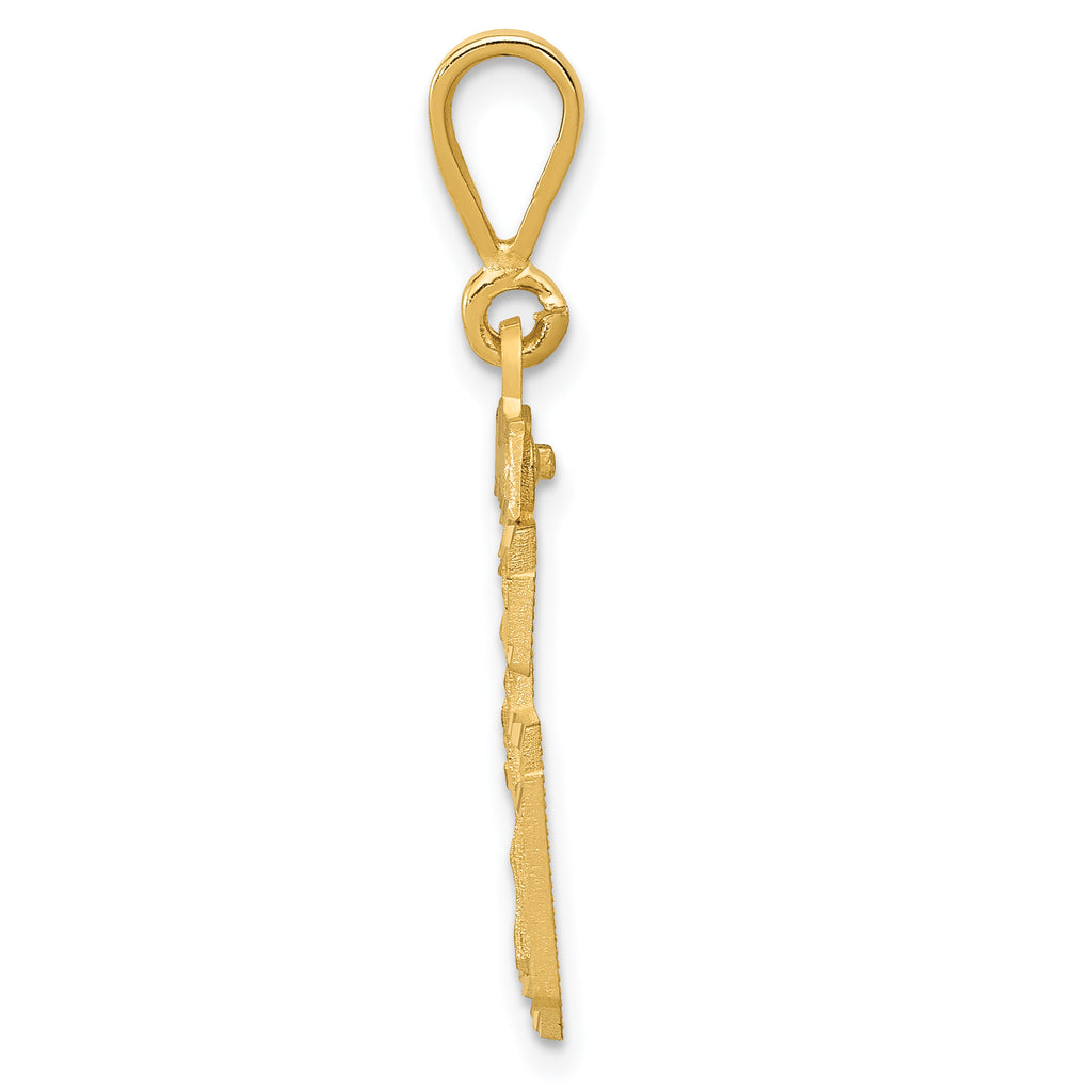 10ky Casted Medium Diamond-cut Number 36 Charm