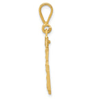 10ky Casted Medium Diamond-cut Number 36 Charm