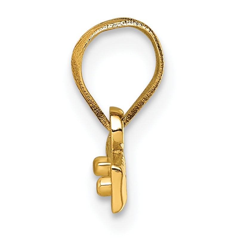 10ky Casted Medium Diamond-cut Top Charm Secondary image