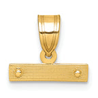 10ky Casted Medium Diamond-cut Top Charm