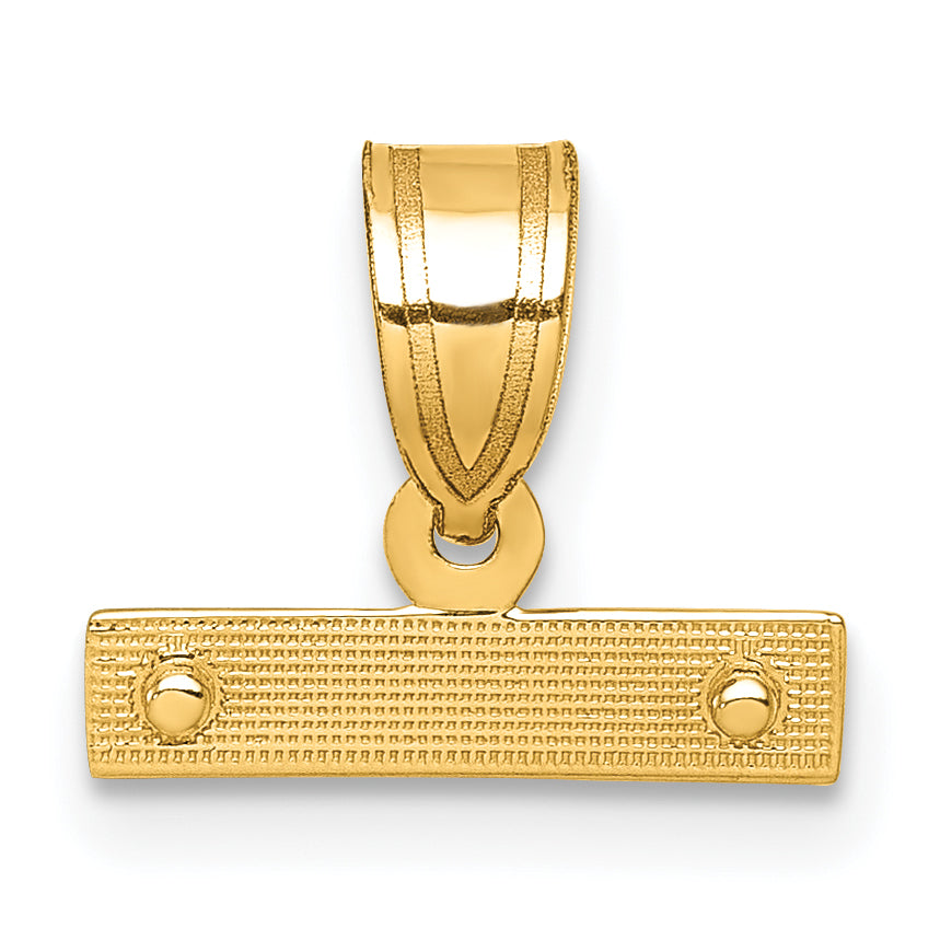 10ky Casted Medium Diamond-cut Top Charm
