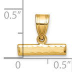 10ky Casted Medium Diamond-cut Top Charm