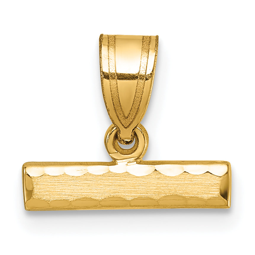10ky Casted Medium Diamond-cut Top Charm Main image