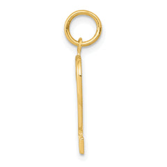 10k Medium Polished Number 2 Charm