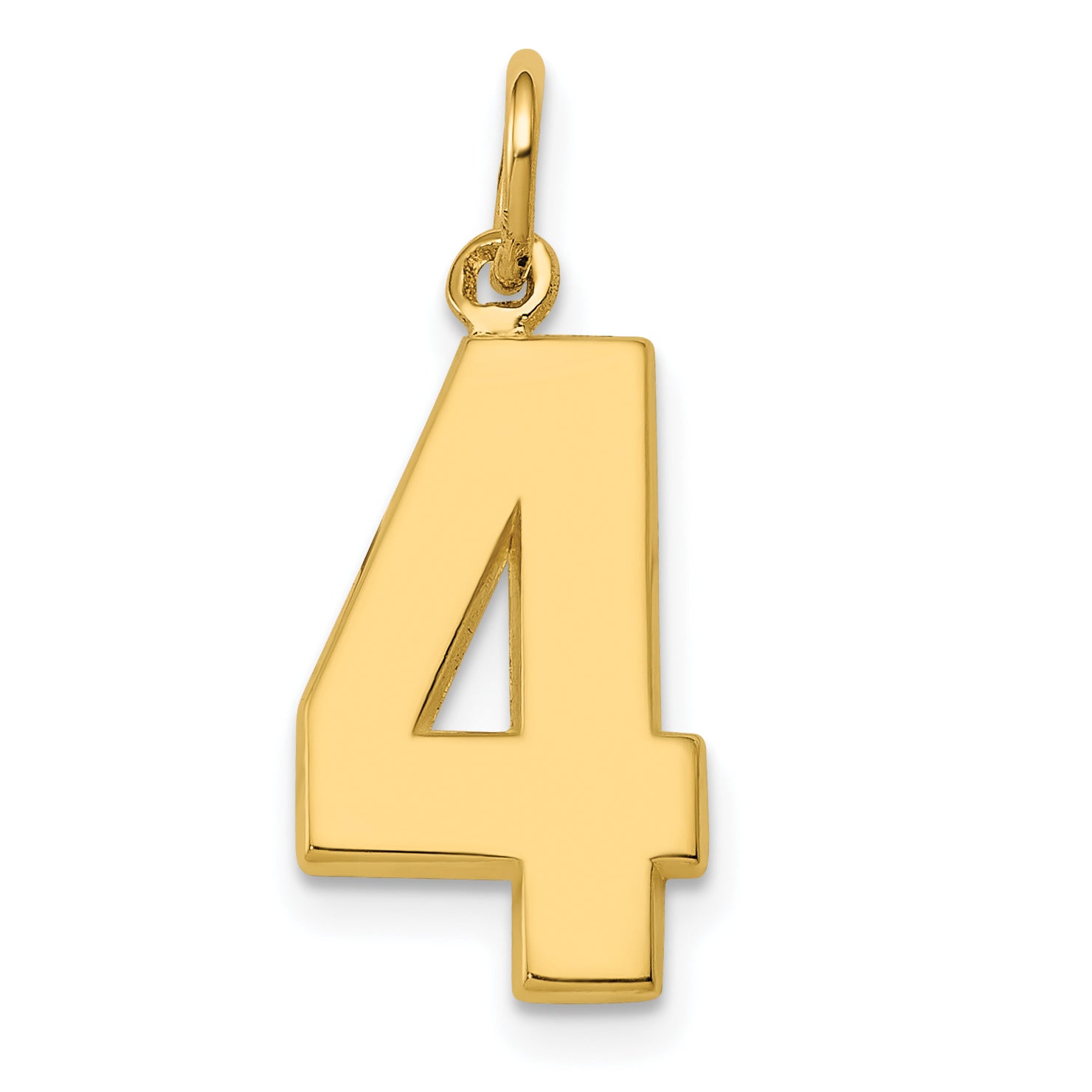 10k Medium Polished Number 4 Charm Main image