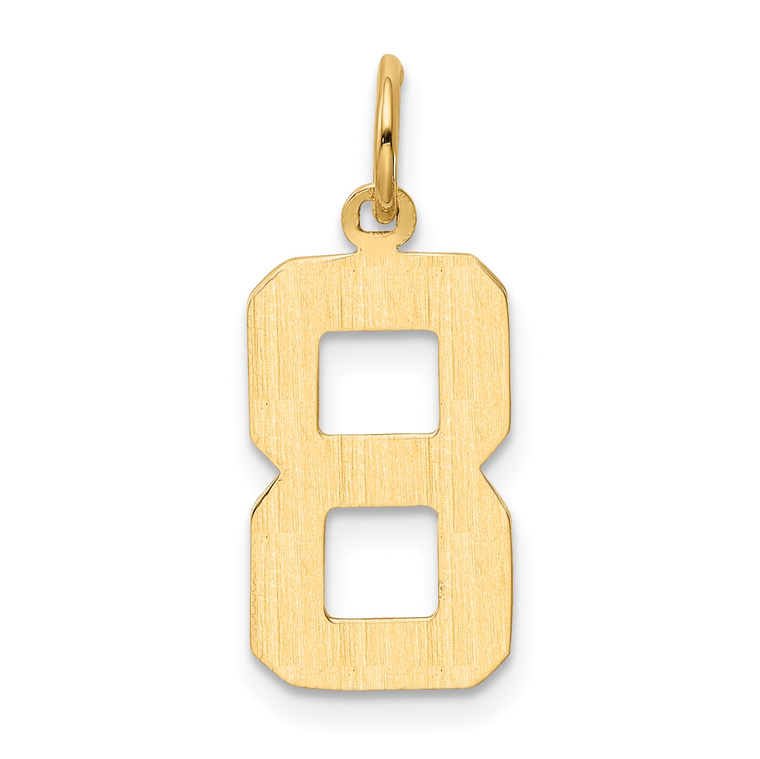 10k Medium Polished Number 8 Charm