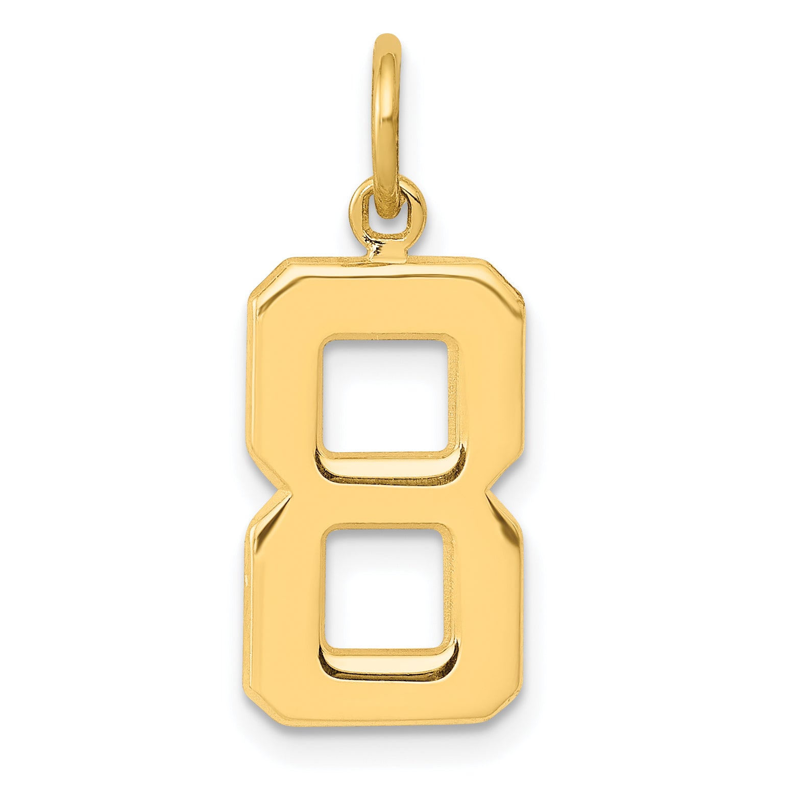 10k Medium Polished Number 8 Charm Main image