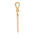 10k Medium Polished Number 88 Charm