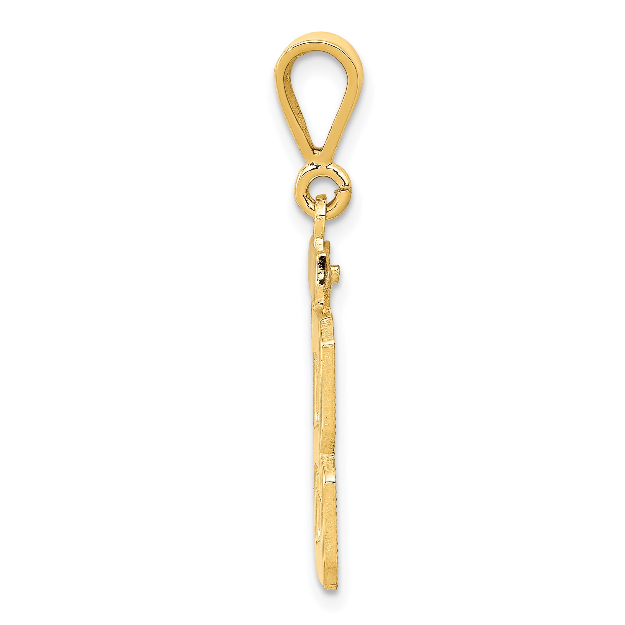 10k Medium Polished Number 88 Charm