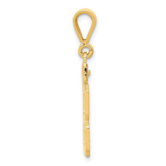 10k Medium Polished Number 88 Charm