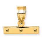 10ky Casted Medium Polished Top Charm