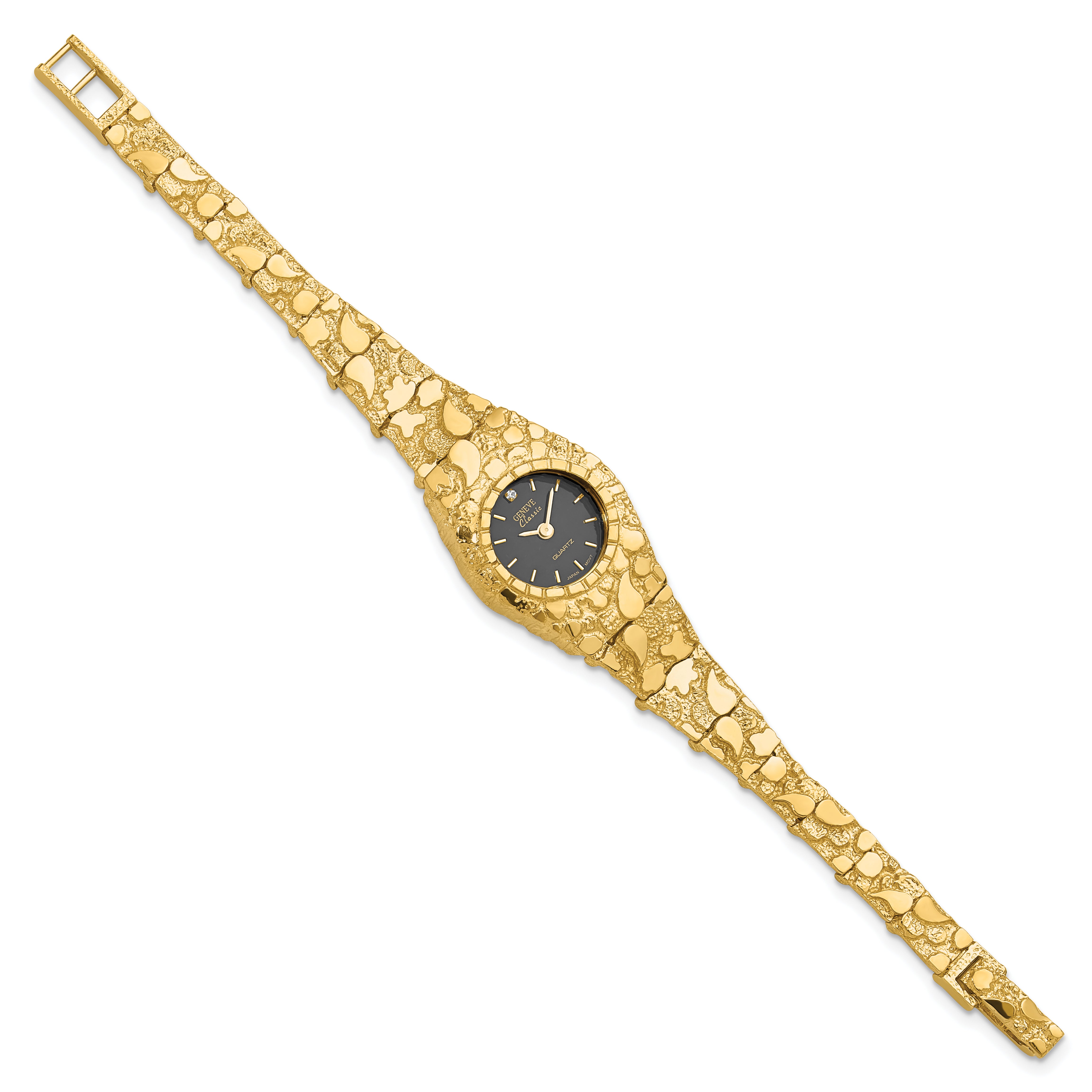 10k 22mm Black Dial 7 inch Nugget Watch Secondary image