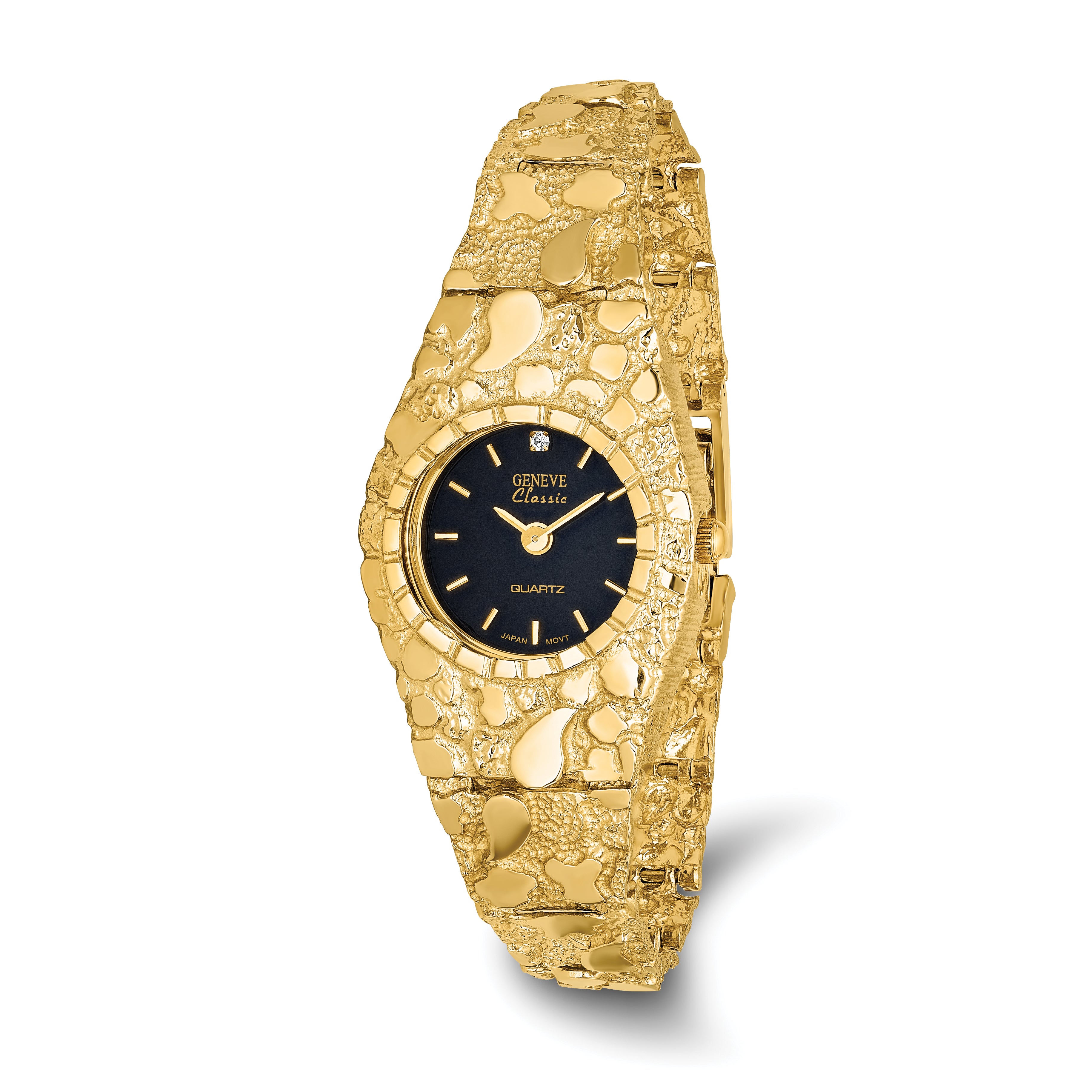 10k 22mm Black Dial 7 inch Nugget Watch Main image