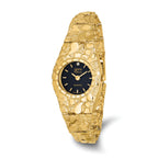 10k 22mm Black Dial 7 inch Nugget Watch