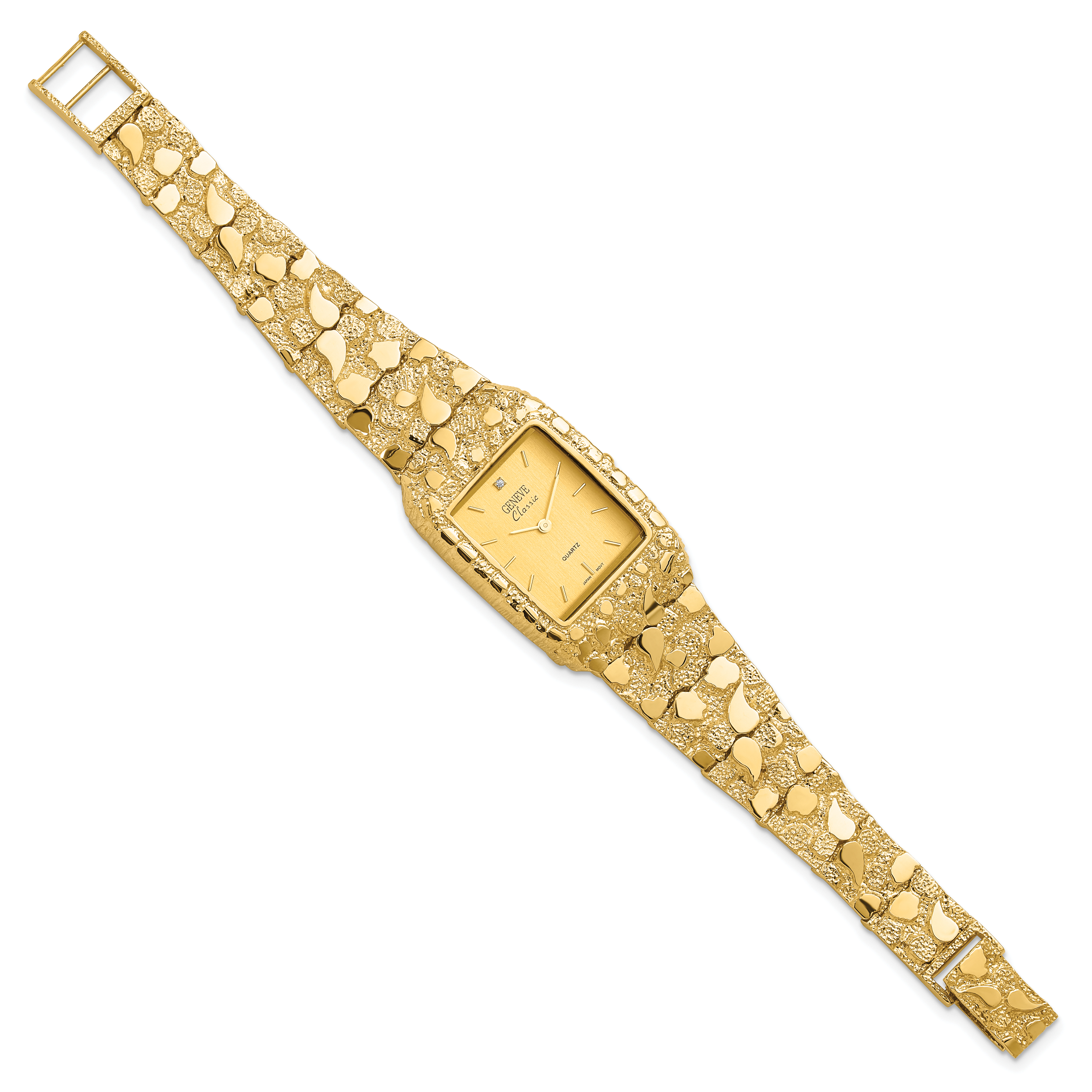 10k 27x47mm Champagne Dial Square Face 8 inch Nugget Watch Secondary image