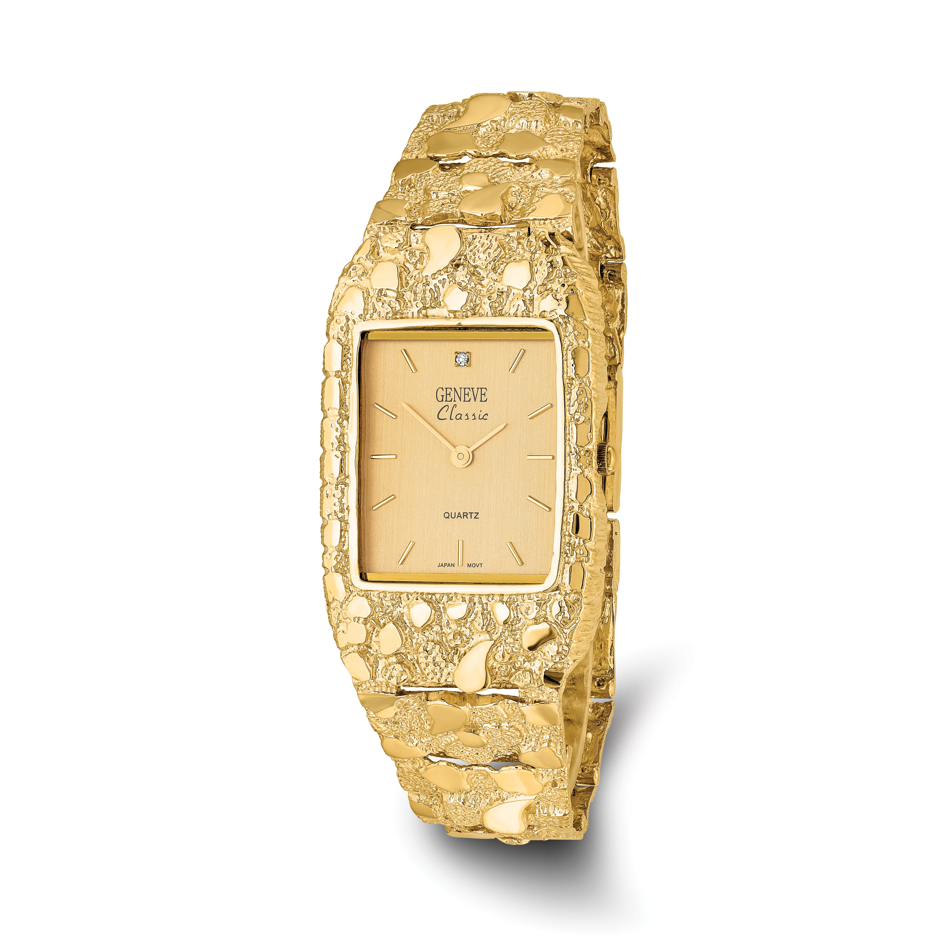 10k 27x47mm Champagne Dial Square Face 8 inch Nugget Watch