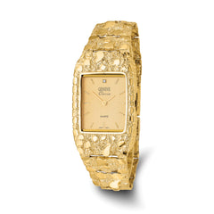 10k Champagne 27x47mm Dial Square Face Nugget Watch