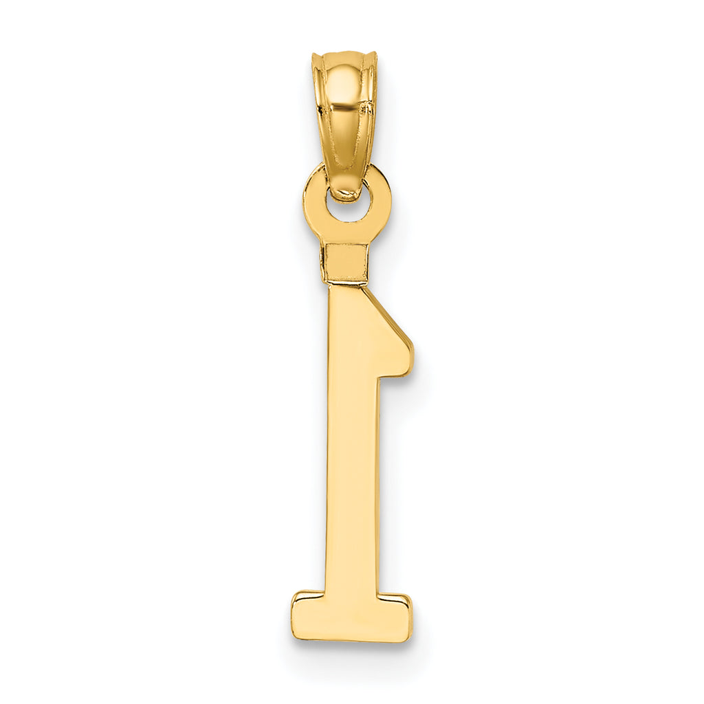 10K Number 1 Block Charm