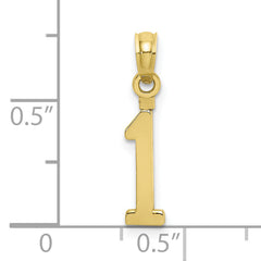 10K Number 1 Block Charm