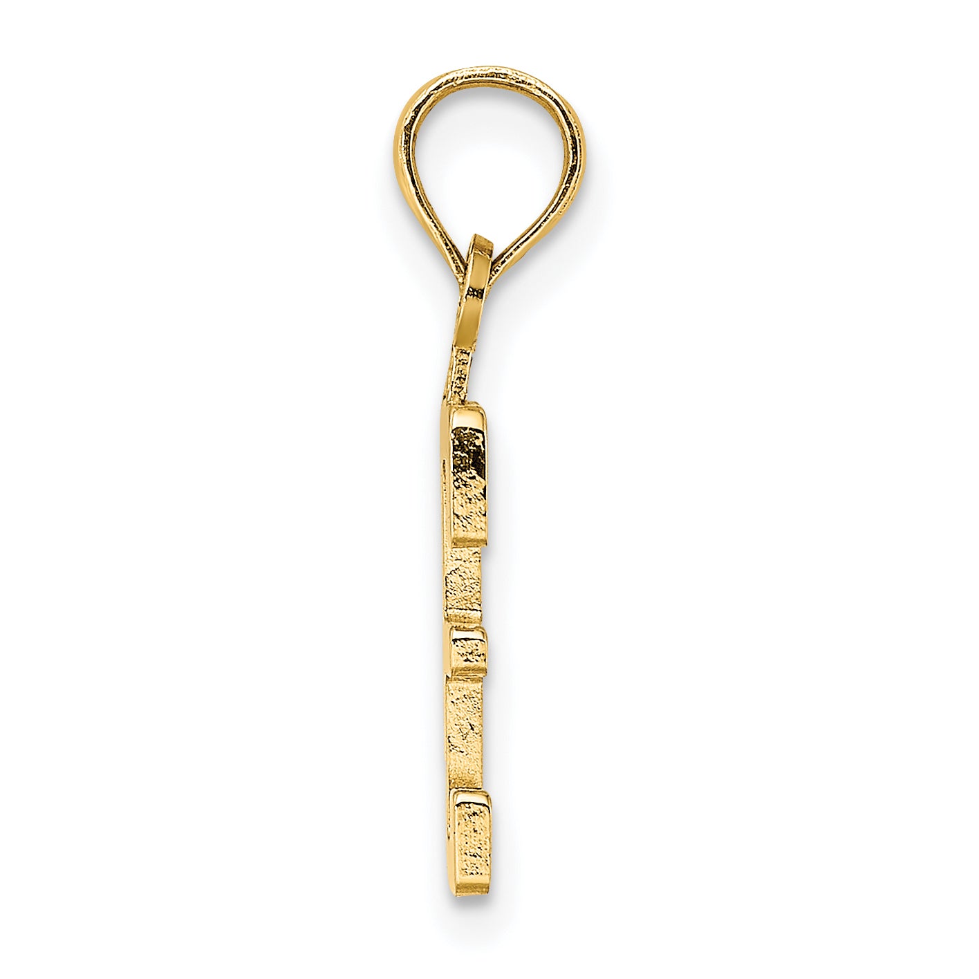 10K Number 3 Block Charm