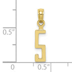 10K Number 5 Block Charm
