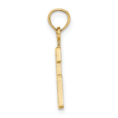 10K Number 6 Block Charm