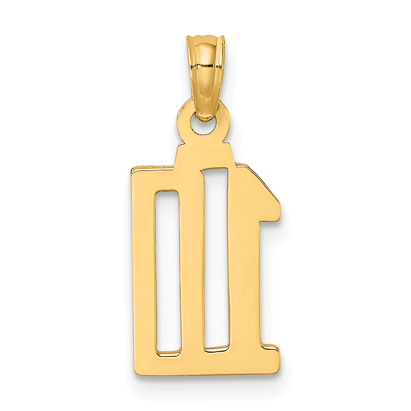 10K Number 10 Pendant