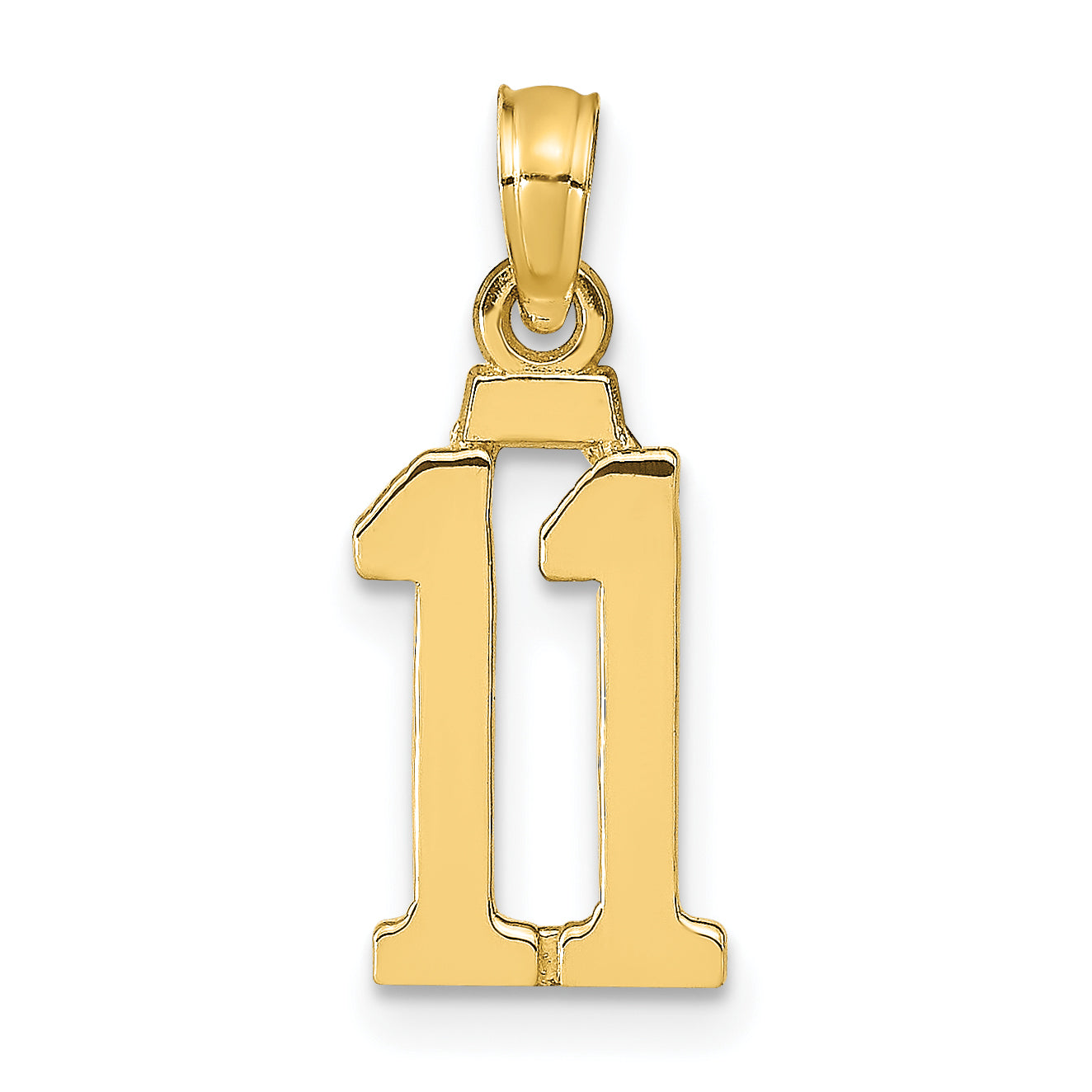 10K Number 11 Pendant Main image
