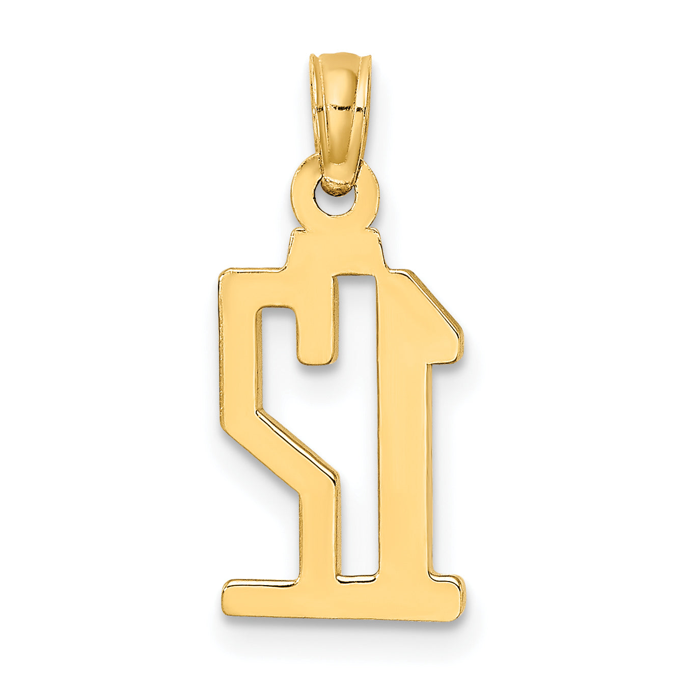 10K Number 12 Pendant