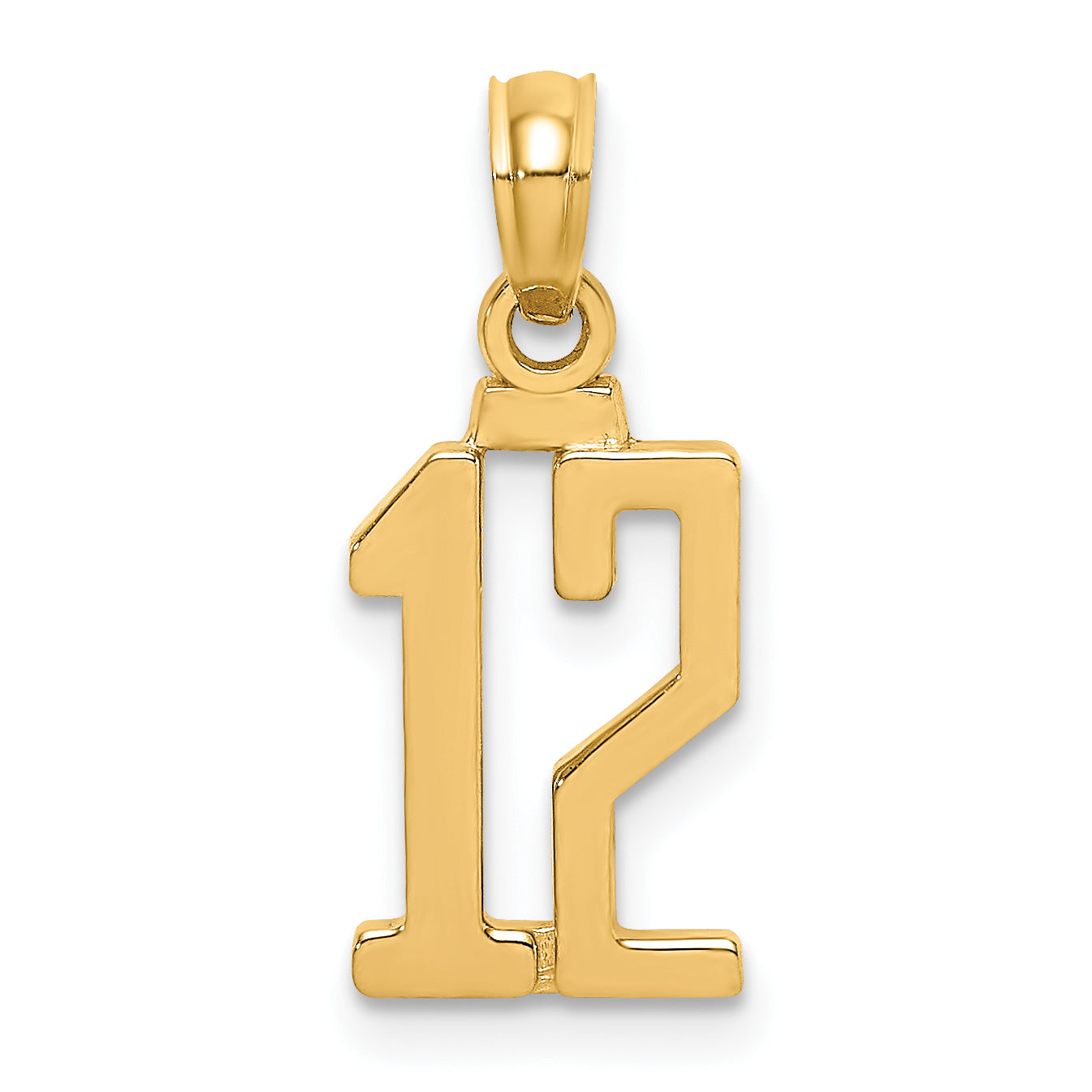 10K Number 12 Pendant Main image