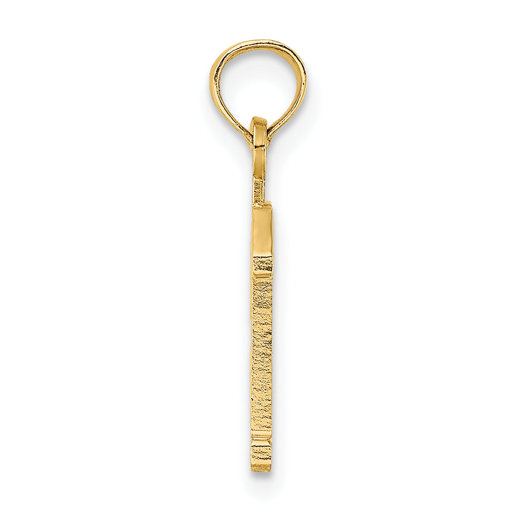 10K Number 13 Pendant