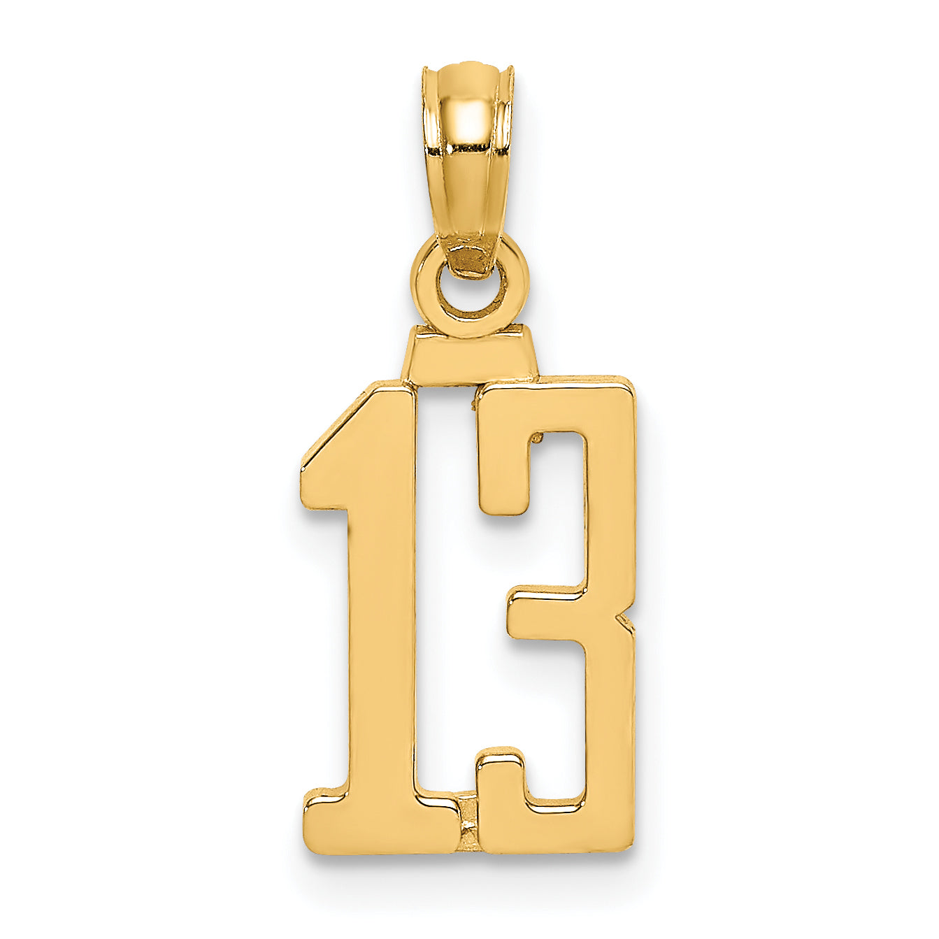 10K Number 13 Pendant Main image