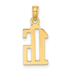 10K Number 16 Pendant