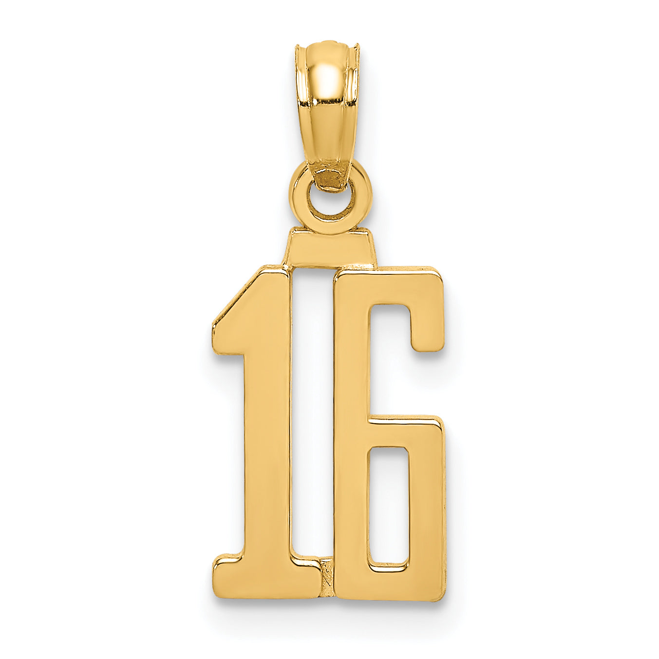 10K Number 16 Pendant Main image