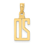 10K Number 20 Pendant