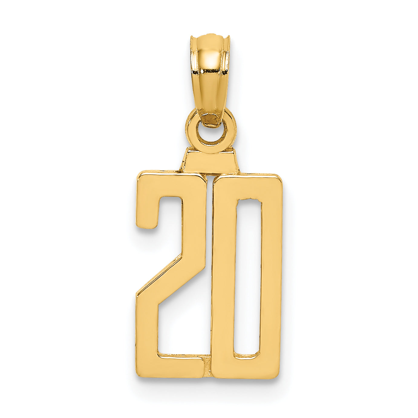 10K Number 20 Pendant Main image
