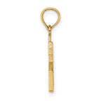 10K Number 21 Pendant