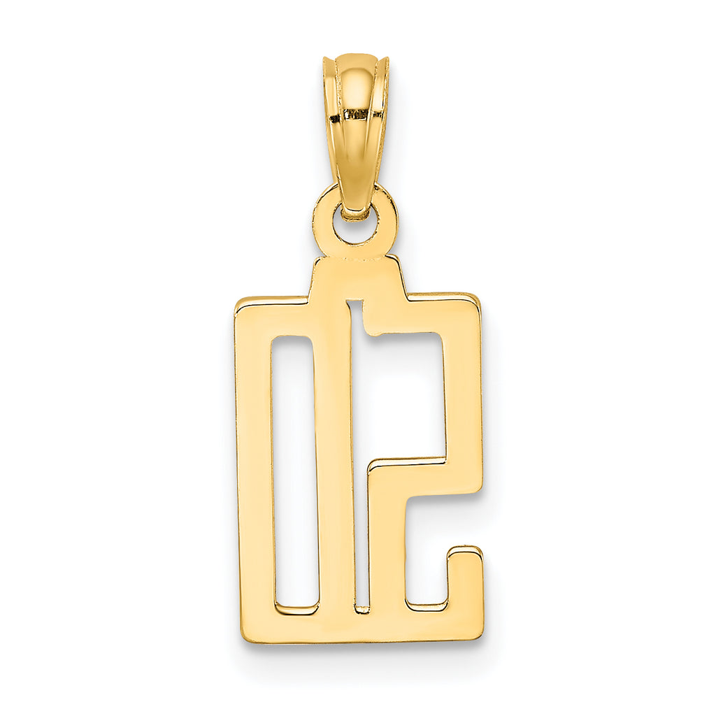 10K Number 50 Pendant