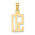 10K Number 50 Pendant