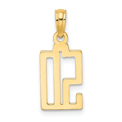 10K Number 50 Pendant