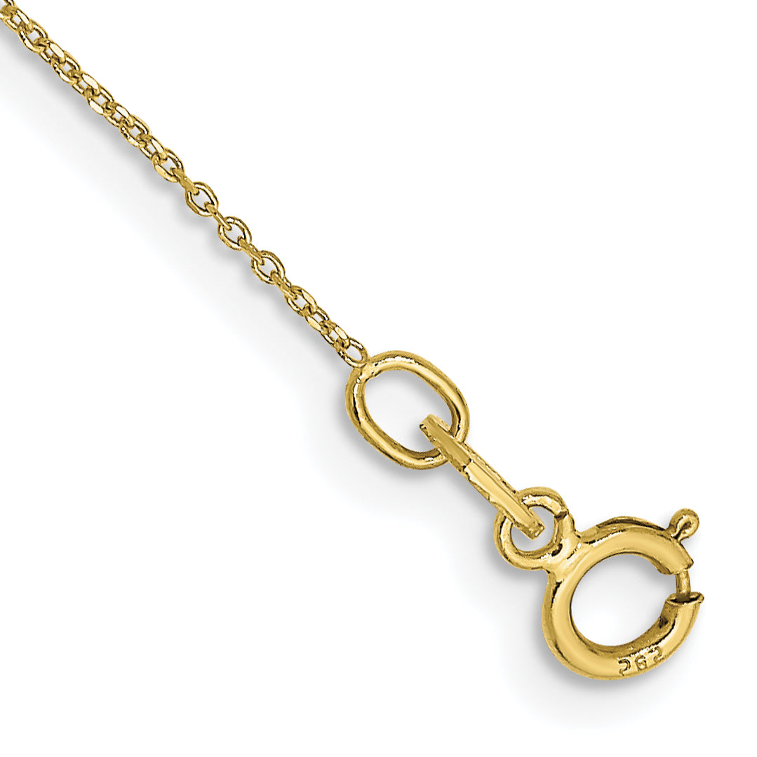 10k .6mm D/C Round Open Link Cable Chain Anklet Main image