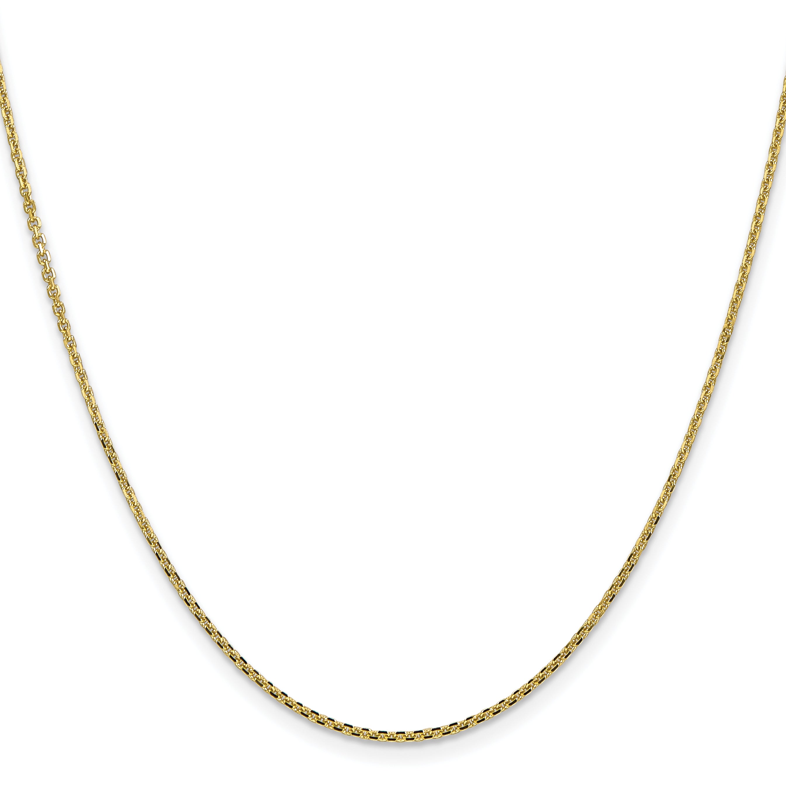 10K 1.45mm D/C Cable Chain Anklet