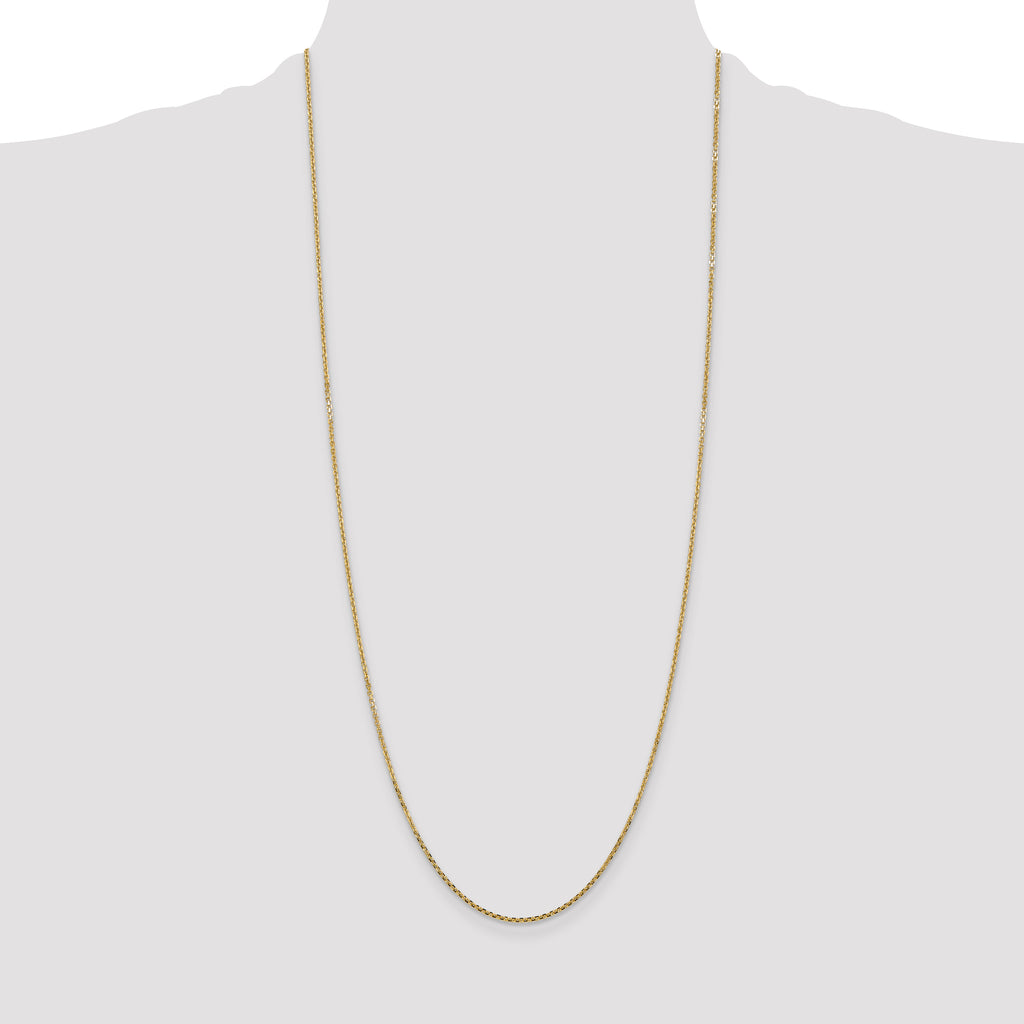 Diamond-Cut Cable Chain in 10K Yellow Gold, 9–24 Inch - Sophia Jewelers