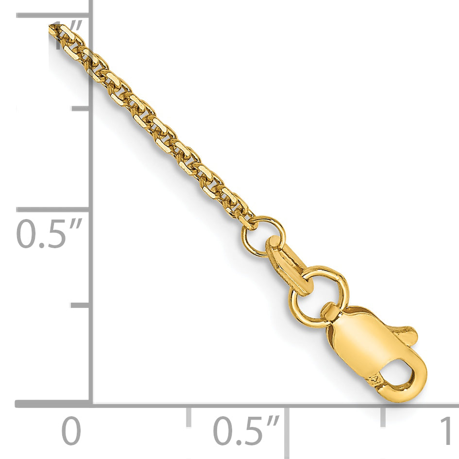 10K 1.45mm D/C Cable Chain Anklet
