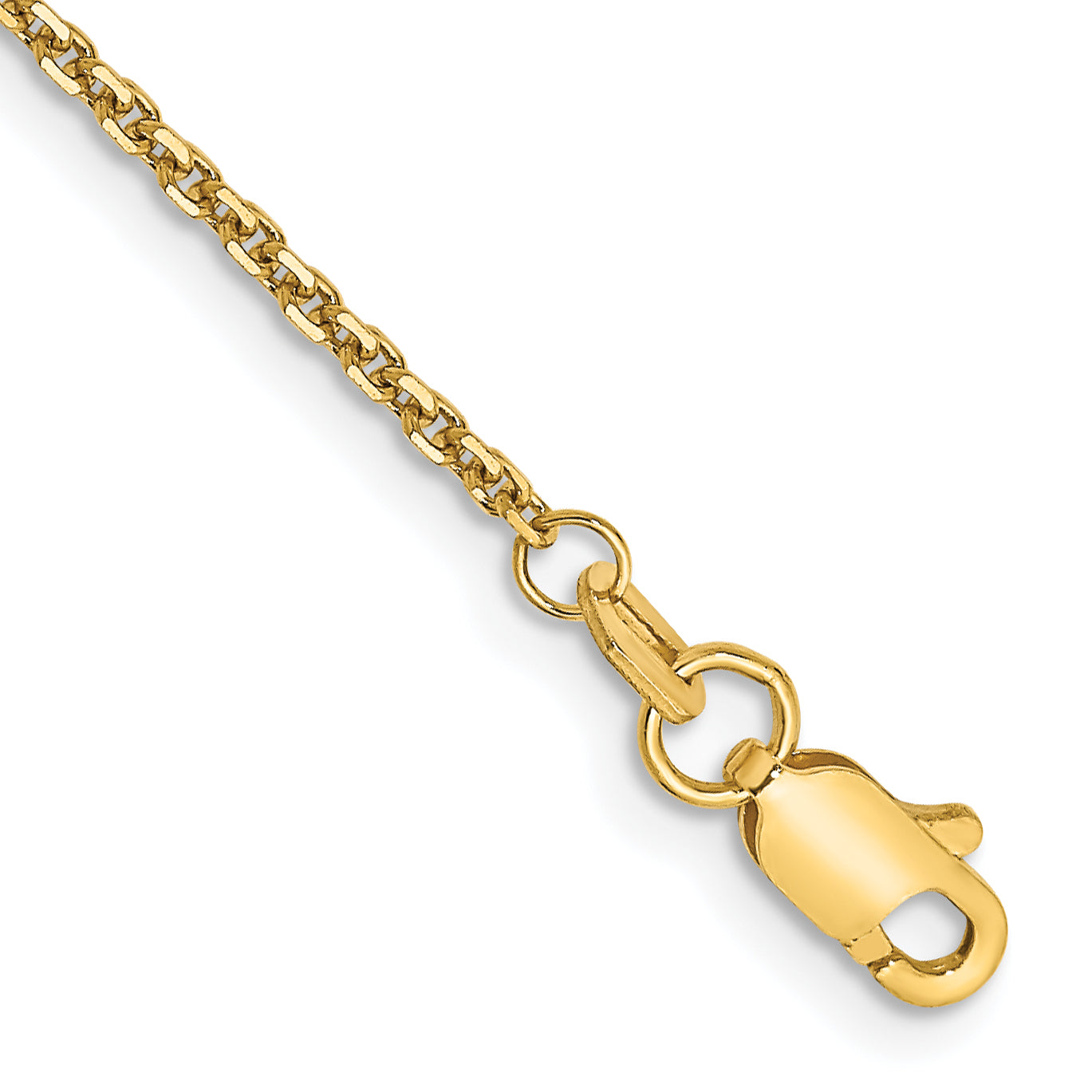 10K 1.45mm D/C Cable Chain Anklet
