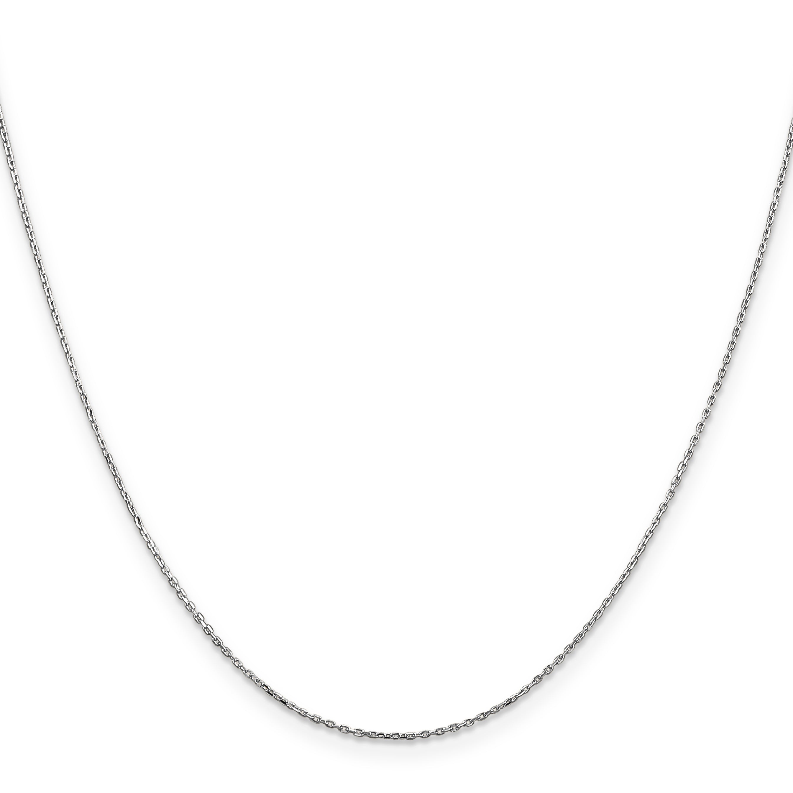 Diamond-Cut Cable Chain in 10K White Gold Secondary image