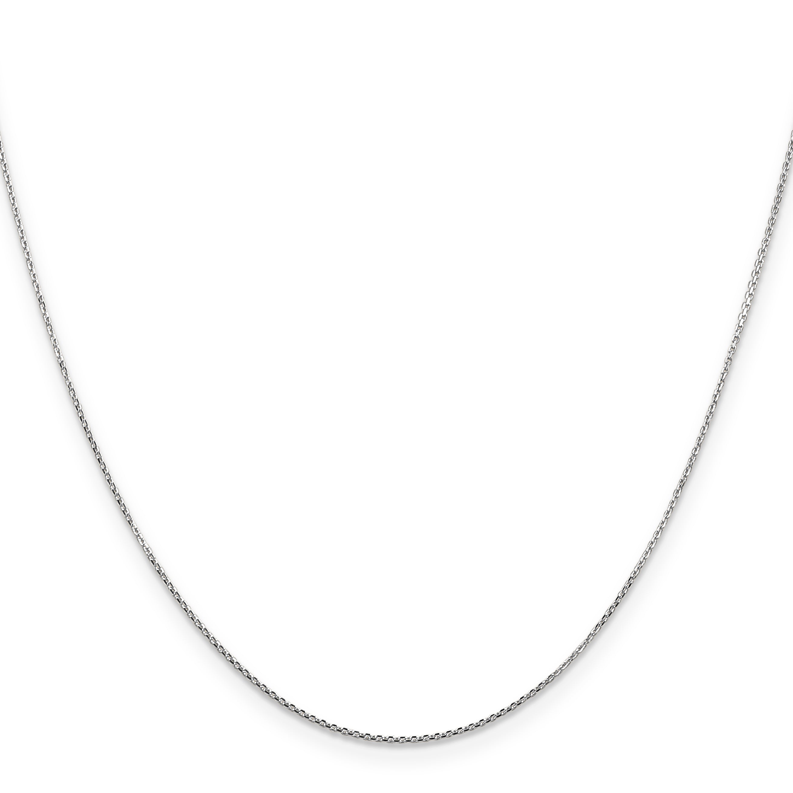 Diamond-Cut Cable Chain in 10K White Gold, 0.8mm Secondary image