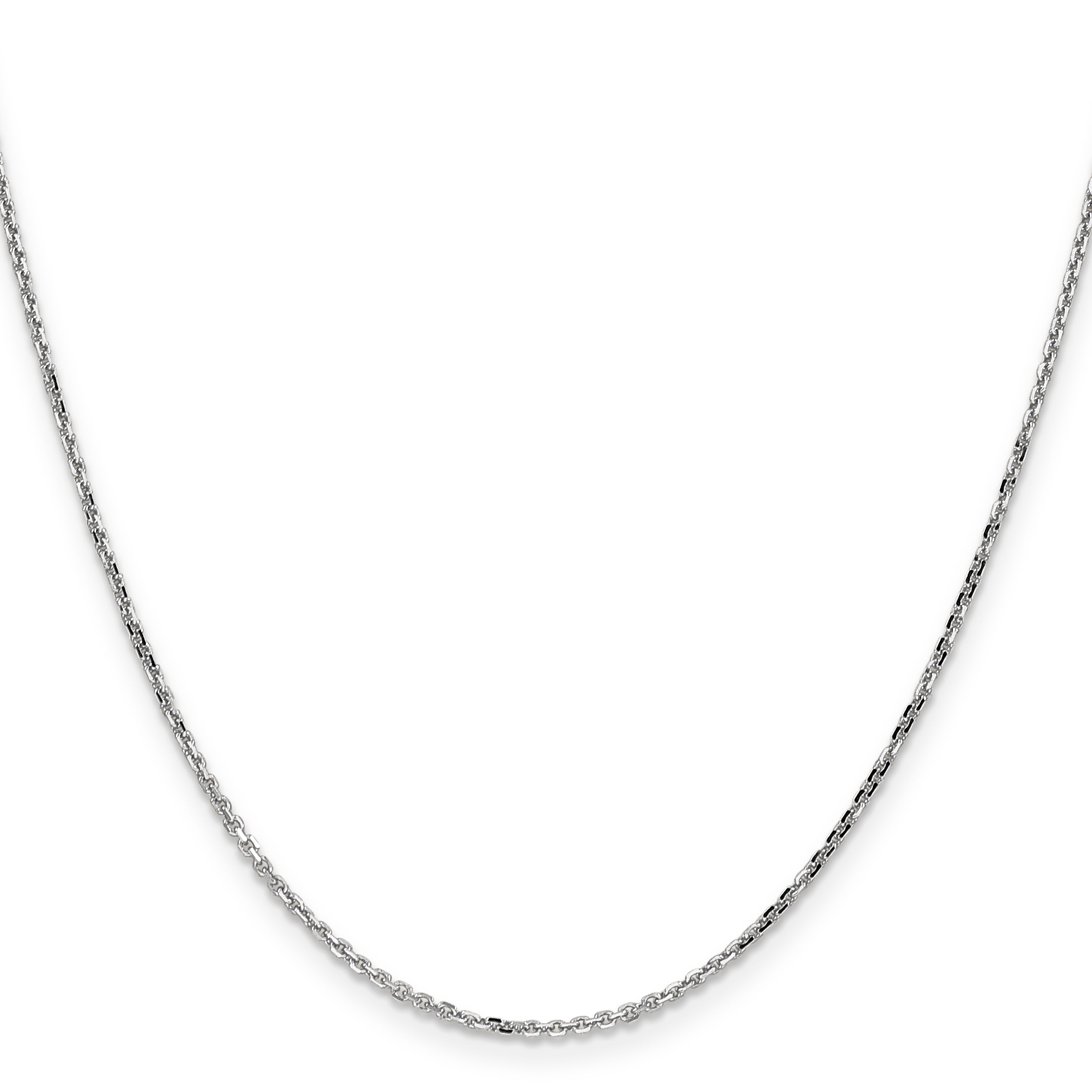 Diamond-Cut Cable Chain Necklace in 10K White Gold, 1.4mm Secondary image