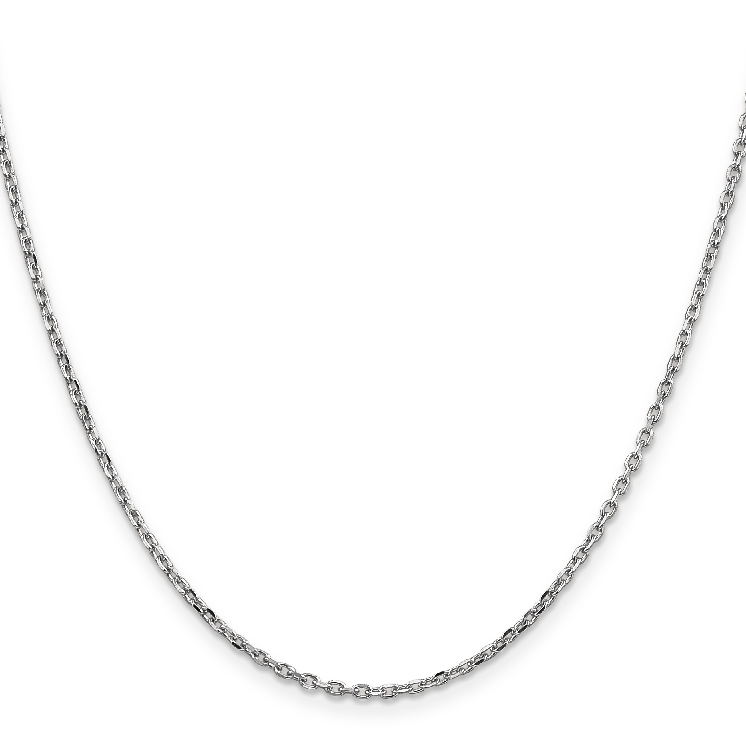 Diamond-Cut Cable Chain Necklace in 10K White Gold, 1.8mm Secondary image